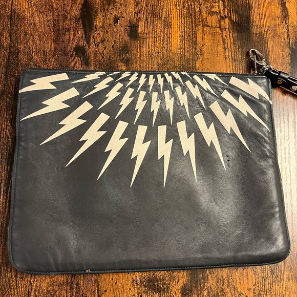 Neil Barrett lightning bolt clutch/wristlet. - Picture 4 of 4